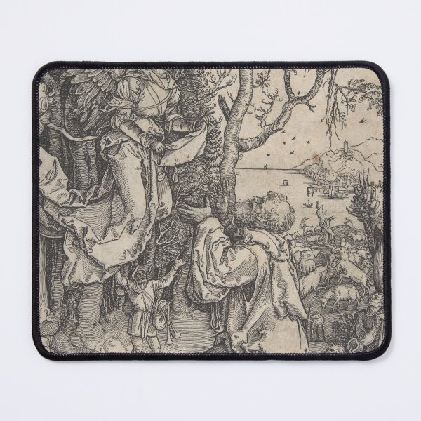 Item preview, Recto: Joachim and the Angel; Verso, in upper right hand corner: three figures with loose draperies designed and sold by New Media Arts.