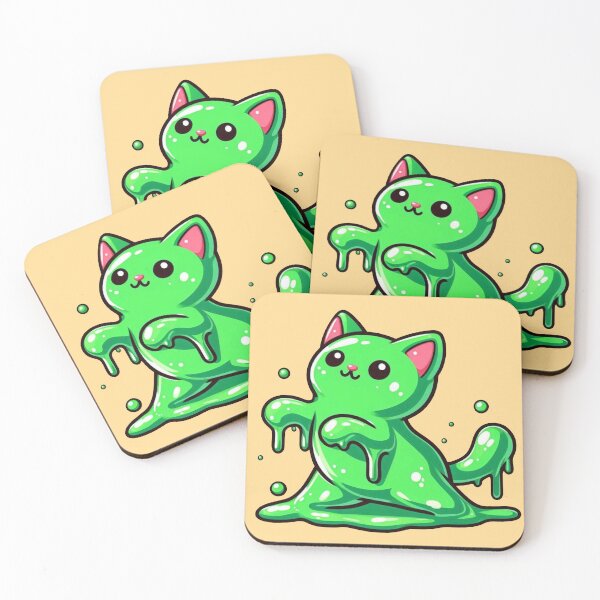 Item preview, Green slime cat designed and sold by Vkinsify.