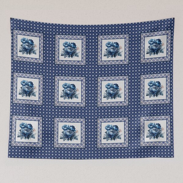 Item preview, Elegant chinoiserie blue and white flowers tile designed and sold by ZeinabTaha.