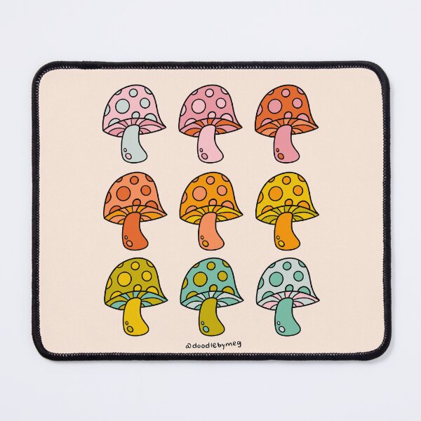 Item preview, Rainbow Mushrooms designed and sold by doodlebymeg.