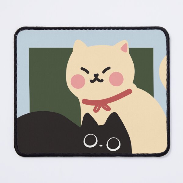 Item preview, Illustration of Two Cats | Pastel Blue Background designed and sold by RM-Journey.