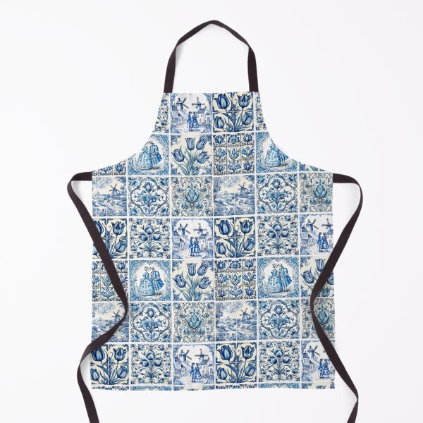 Item preview, Stylish chinoiserie blue and white tiles designed and sold by ZeinabTaha.