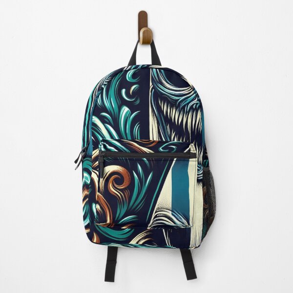 Item preview, Surf's Fury ,a central surfboard with a striking skull design designed and sold by aminz4.