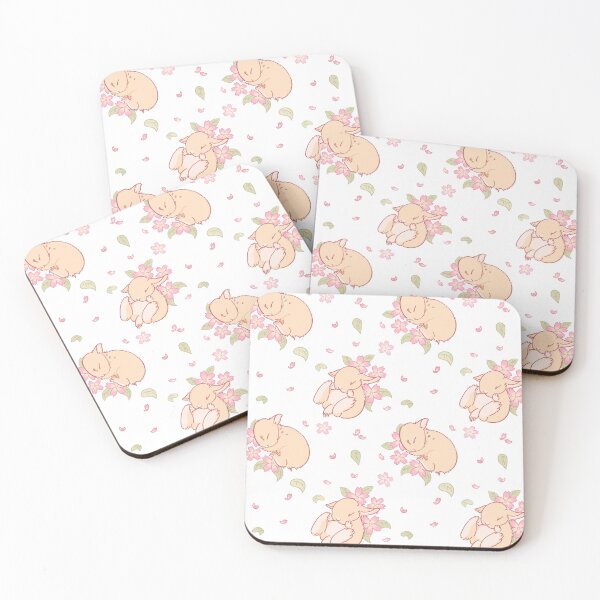 Item preview, Bunnies sleeping in Cherry Blossom  designed and sold by Jo Ungeheuer.