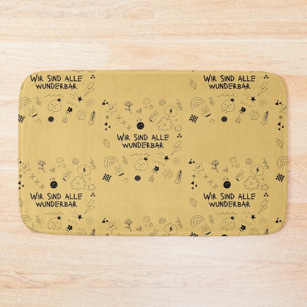 Item preview, Wir sind alle wunderbar | Doodle Image | Yellow Background designed and sold by RM-Journey.