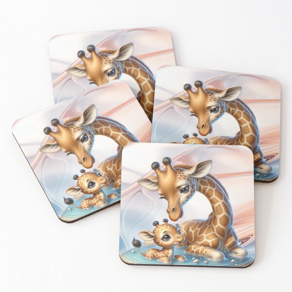 Artikelvorschau, Kostbare Mama und Baby Giraffe entworfen und verkauft von AnalajiaDesigns.