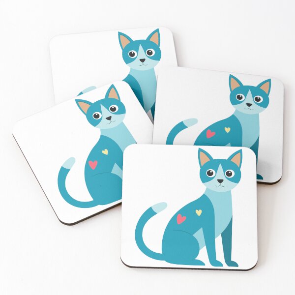 Item preview, Heart Patterned Cat Cartoon designed and sold by janedewaard.
