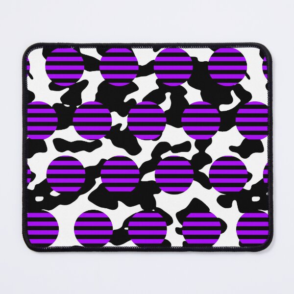 Item preview, Black And Purple Striped Polka Dots on Cow Print designed and sold by TheRulerofEarth.