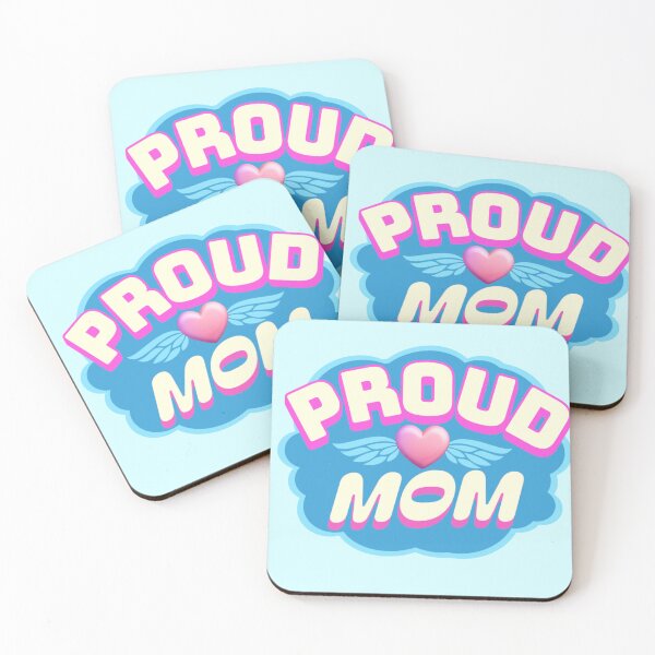 Item preview, PROUD MOM IN SKY BLUE FOR MOTHERS designed and sold by MY COLORING DRAW.