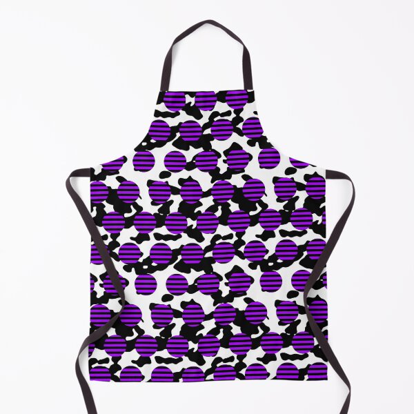 Item preview, Black And Purple Striped Polka Dots on Cow Print designed and sold by TheRulerofEarth.