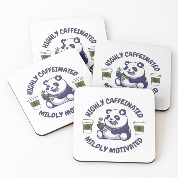 Item preview, Highly Caffeinated, Mildly Motivated Panda designed and sold by WhatMakesMeSmi.