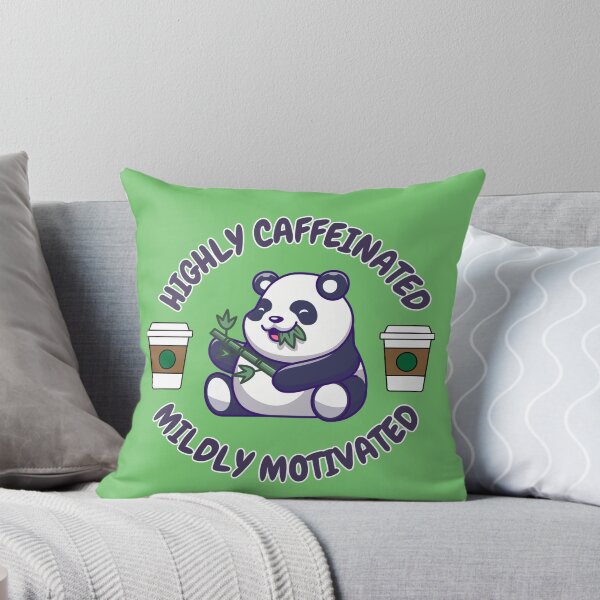 Item preview, Highly Caffeinated, Mildly Motivated Panda designed and sold by WhatMakesMeSmi.