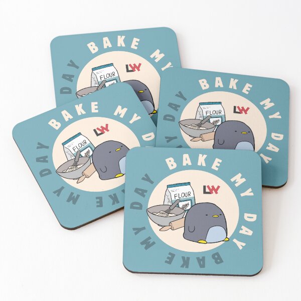 Bake My Day - round Coasters (Set of 4)