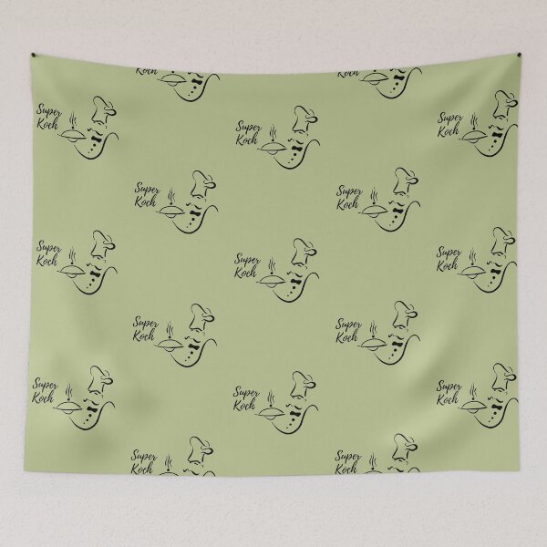 Item preview, Superkoch | Illustration of a Chef | Pastel Green Background designed and sold by RM-Journey.