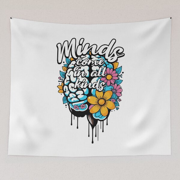 Item preview, Minds come in all kinds - neurodiversity designed and sold by EvergreenWhimsy.