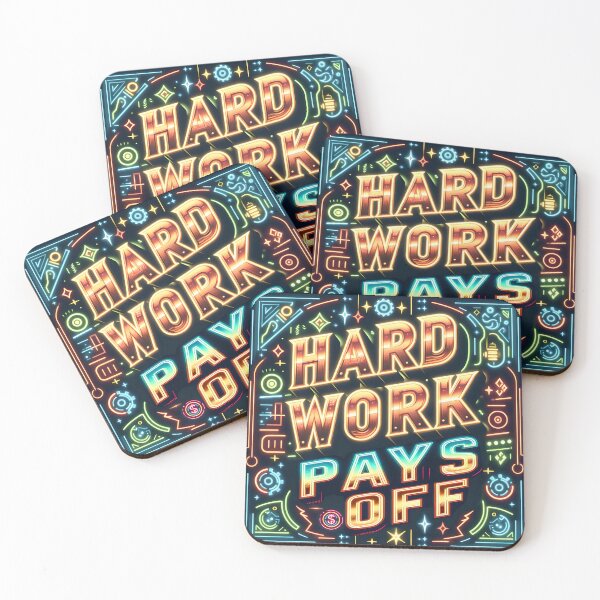 Item preview, Hard work pays off, typography designed and sold by maxmaj.