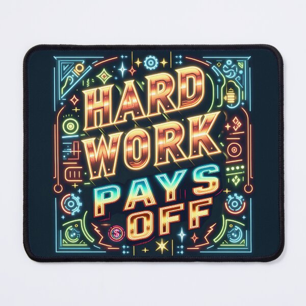 Item preview, Hard work pays off, typography designed and sold by maxmaj.