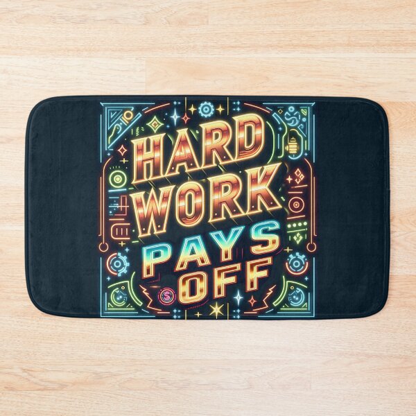 Item preview, Hard work pays off, typography designed and sold by maxmaj.