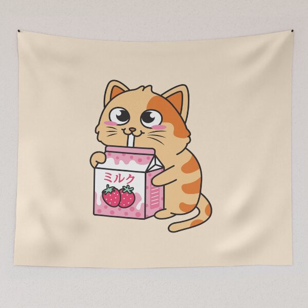 Item preview, Strawberry Shake Strawberry Milk Cat designed and sold by NQArtist.