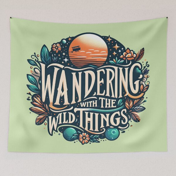 Item preview, Wandering with the wild things, typography designed and sold by maxmaj.