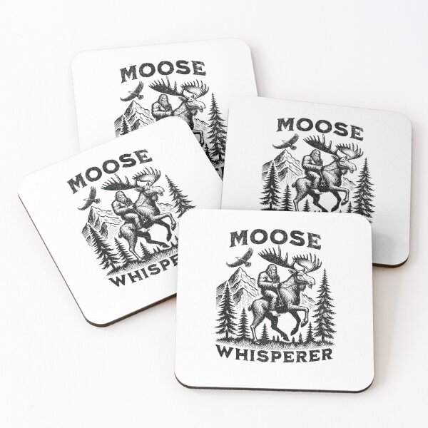 Item preview, Moose Whisperer Bigfoot Riding A Moose designed and sold by BeansHotTees.