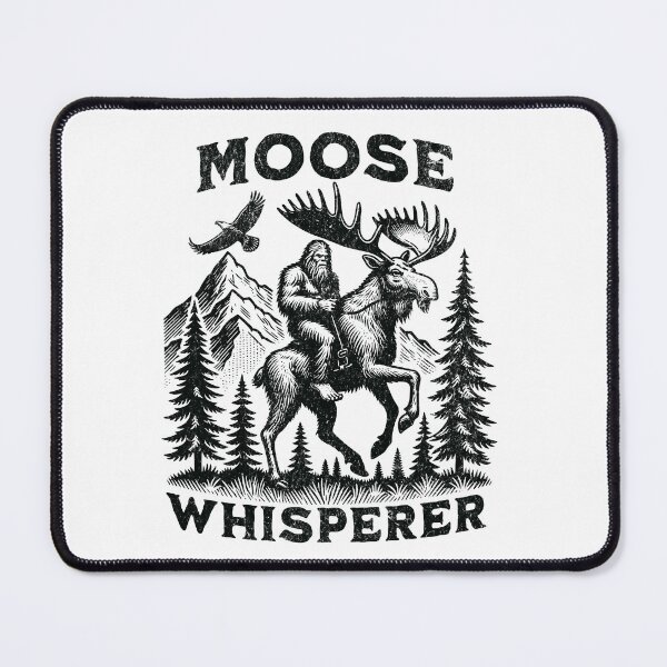 Item preview, Moose Whisperer Bigfoot Riding A Moose designed and sold by BeansHotTees.