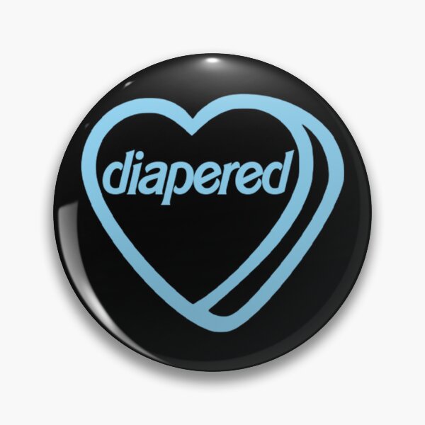 Item preview, diapered heart blue designed and sold by AlwaysDiapered.