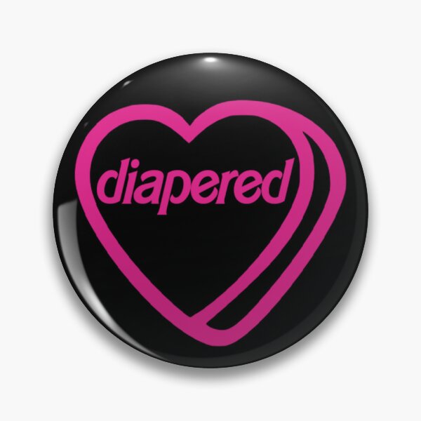 Item preview, diapered heart pink designed and sold by AlwaysDiapered.