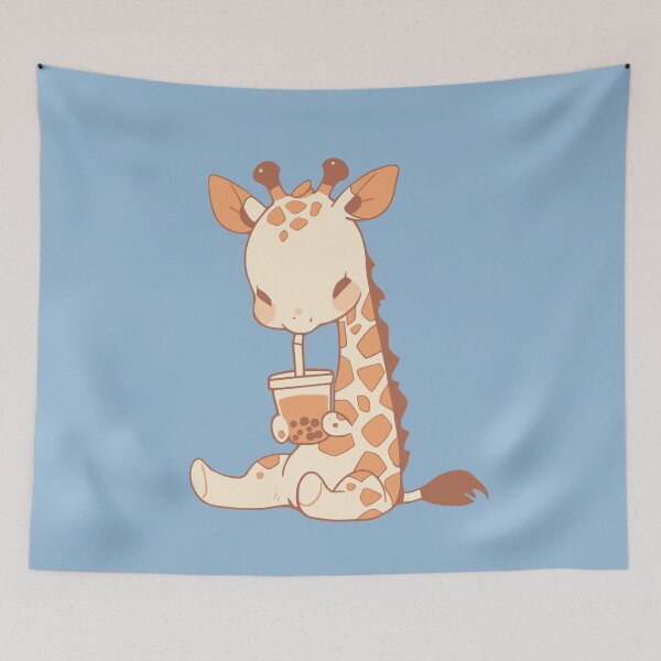 Item preview, Cute Baby Giraffe Sipping Boba designed and sold by NosandEdgy.