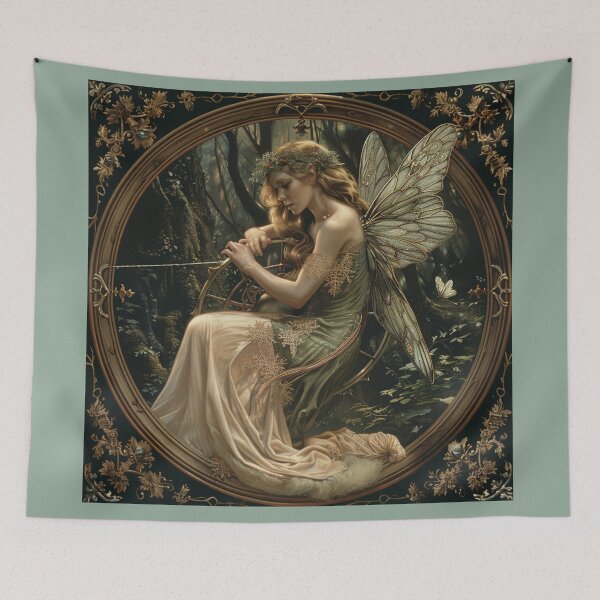 Item preview, Nouveau Fairy of the Golden Leaves designed and sold by ANotiontoKnit.