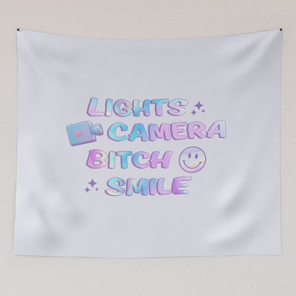 Item preview, Lights Camera B*tch Smile designed and sold by Mint-Rose.