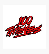 100 Thieves || RED & Black Photographic Print