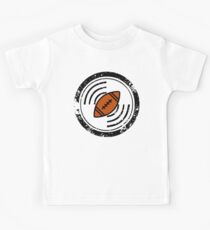 Distressed Circular Football Design Kids Tee