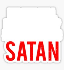 Funny Ironic Heaven Satan Irony T-Shirt Sticker