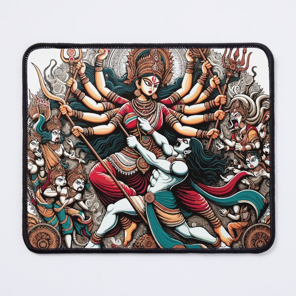 Item preview, Divine Conquest - Durga Triumphs Over Mahishasur designed and sold by CyberWindow.