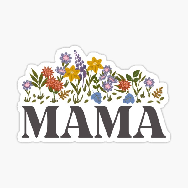 Vista previa del artículo con la obra «Mamá floral», diseñado y vendido por DesireeMae.