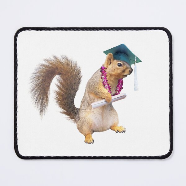 Item preview, Squirrel Grad with Flower Lei designed and sold by catsclips.