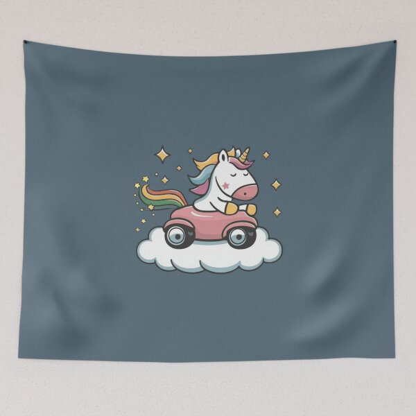 Item preview, Vroom Vroom Unicorn - Kawaii designed and sold by Rockin-Rainbow.