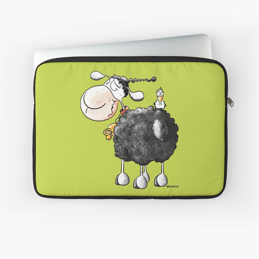 Smiling Black Sheep Laptop Sleeve