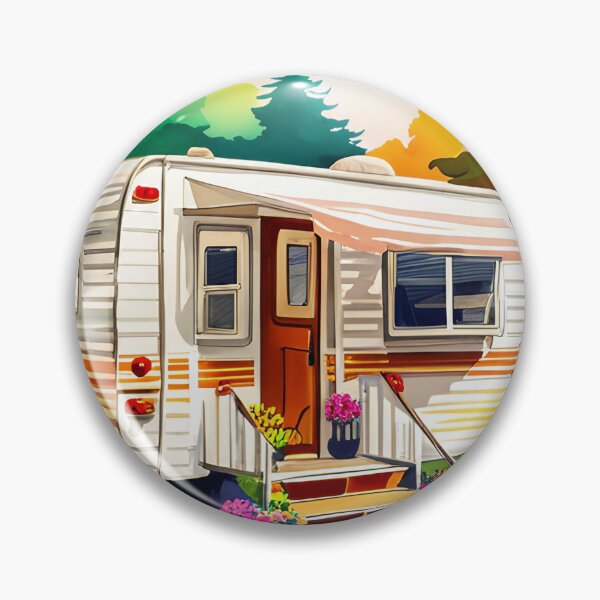 Item preview, Vintage Camper in an RV Park designed and sold by FeatureGifts.