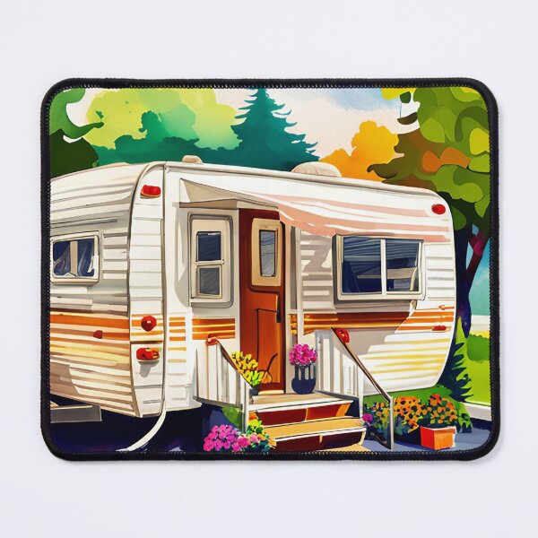 Item preview, Vintage Camper in an RV Park designed and sold by FeatureGifts.