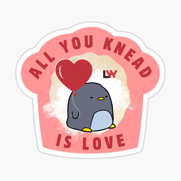 All You Knead is Love magnets / stickers muffin top - pink Sticker