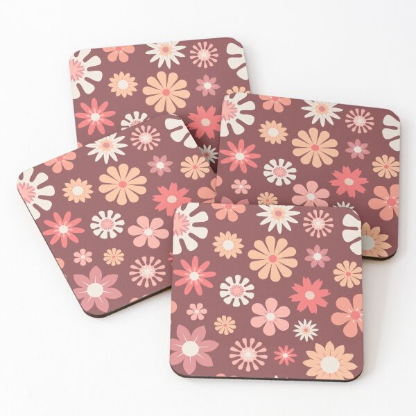 Item preview, Retro Flowers - Peachy designed and sold by Graphic Daisy.