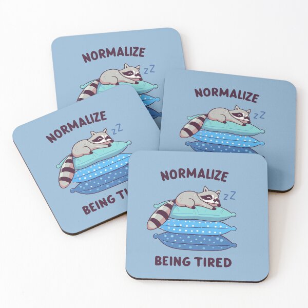 Item preview, Normalize Being Tired: Sleepy Raccoon Illustration designed and sold by Designowner.