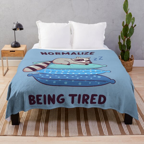 Item preview, Normalize Being Tired: Sleepy Raccoon Illustration designed and sold by Designowner.