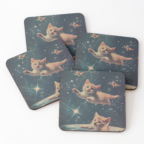 Item preview, Retro Art Kittens Cat in Space Cute Vintage Funny designed and sold by LVTFCOarts.