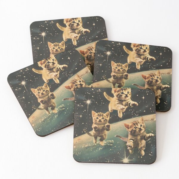 Item preview, Funny Kittens Cat in Space Cute Vintage Art Retro designed and sold by LVTFCOarts.