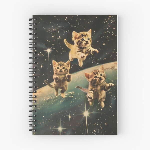 Item preview, Funny Kittens Cat in Space Cute Vintage Art Retro designed and sold by LVTFCOarts.