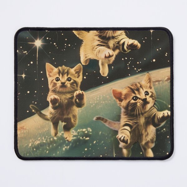 Item preview, Funny Kittens Cat in Space Cute Vintage Art Retro designed and sold by LVTFCOarts.