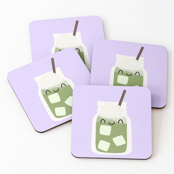 Item preview, Kawaii Happy Matcha Milk Tea designed and sold by lycancorvus.